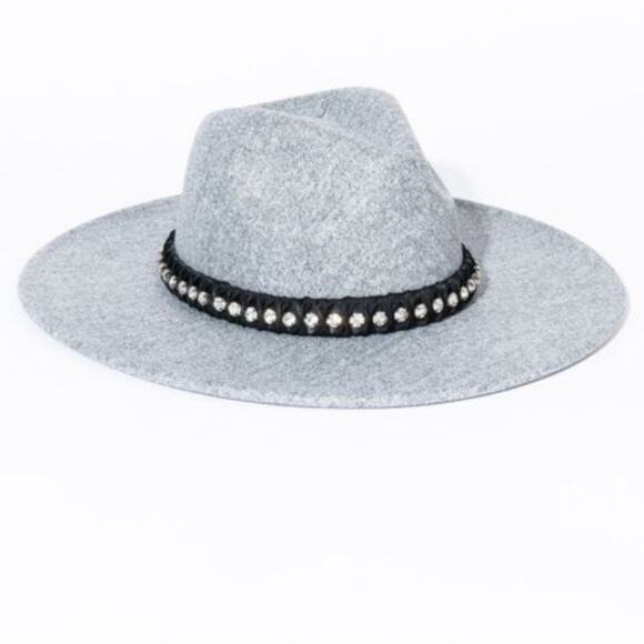 AKIRA Grey Wild Thoughts Bling Crown Western Hat Beyonce Texas Hold Em Medium - Picture 9 of 9